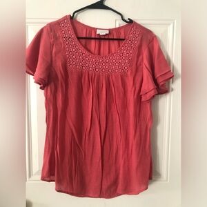 Liz Claiborne Coral women’s size Large Blouse
